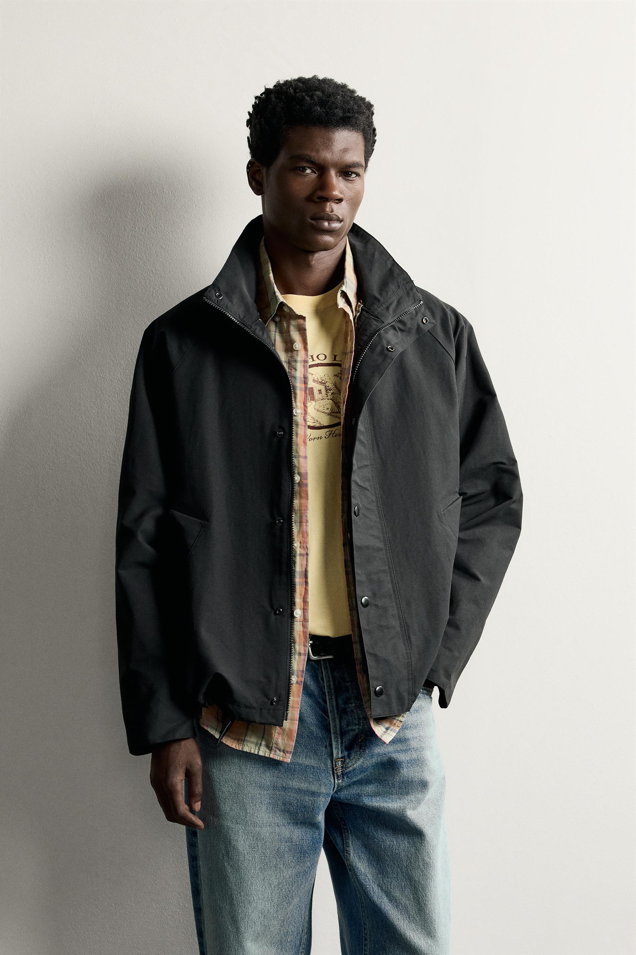 BLOUSON TECHNIQUE CONTRASTE DÉPERLANT